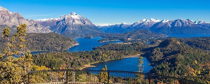 Cerro Campanario viewpoint near Bariloche in Nahuel Huapi National Park, Patagonia in Argentina