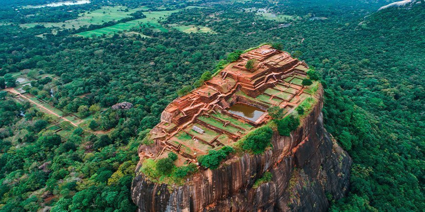 Sigiriya and the lush surroundings