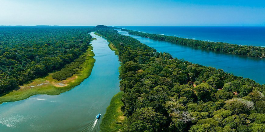 Tortuguero National Park seen from above