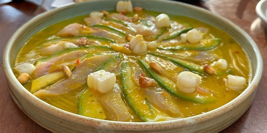 Ceviche served on Gourmet Food Tour in Lima, Peru