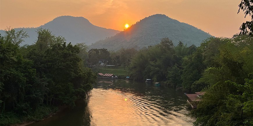 Sunset over River Kwai