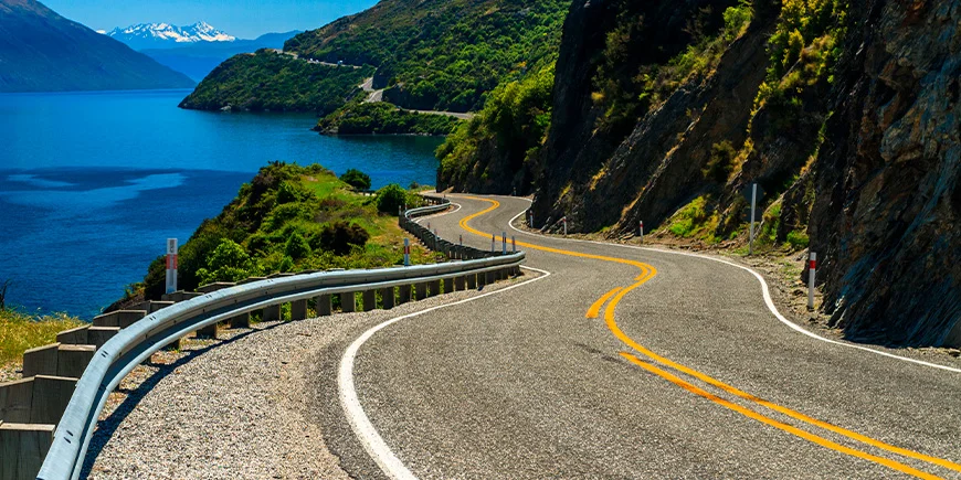 Winding road in New Zealand