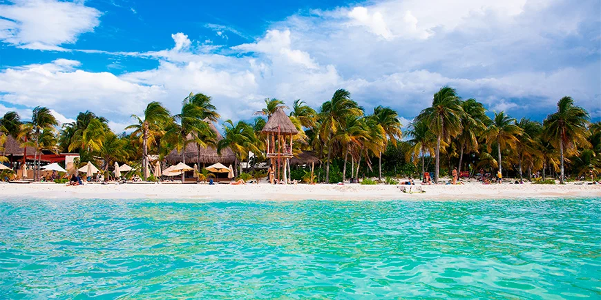 Playa Norte on Isla Mujeres seen from the water