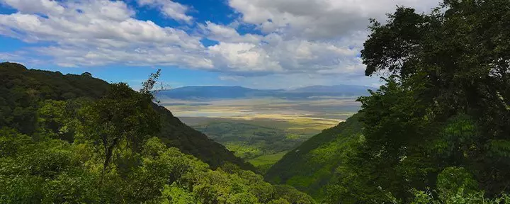 View from Ngorongoro in Tanzania