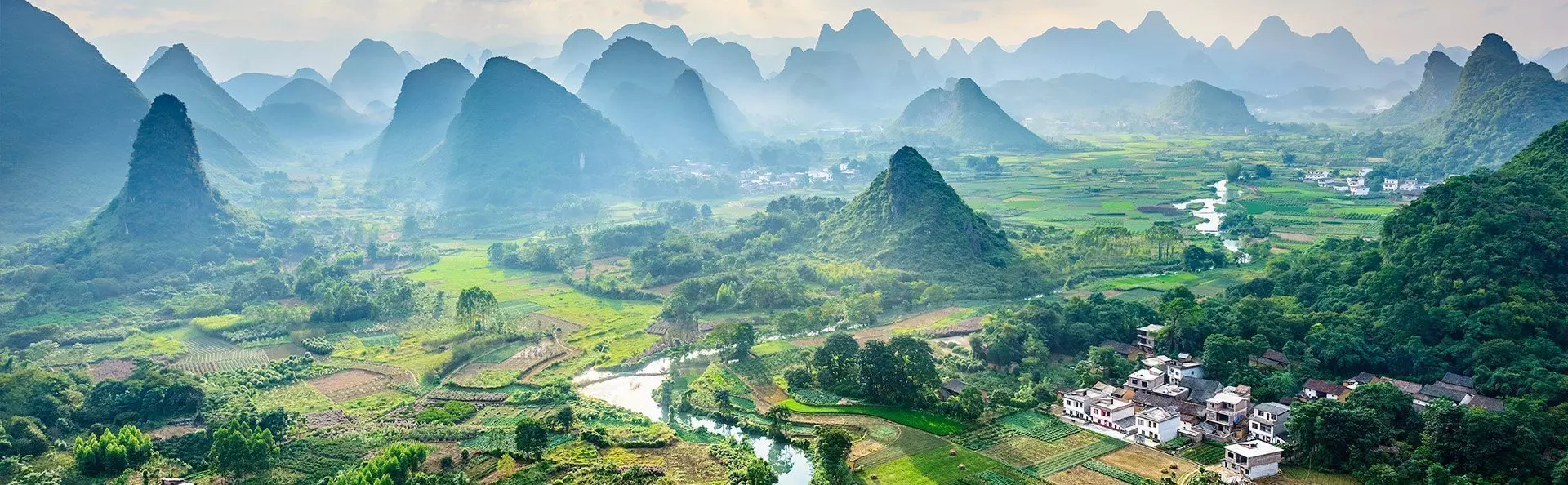 Beautiful Yangshou seen from above