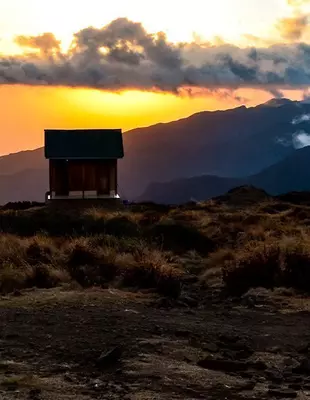 Sunset at Shira Cave Camp on Kilimanjaro