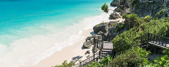 The beach in Tulum, Mexico