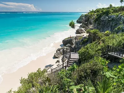 The beach in Tulum, Mexico