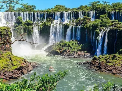 Iguazu Falls in Argentina, view from Devil’s Mouth