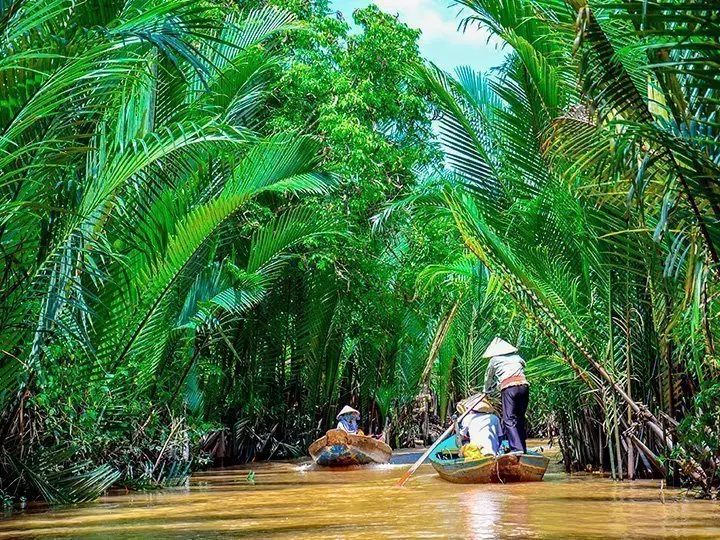 Boats in the Mekong Delta