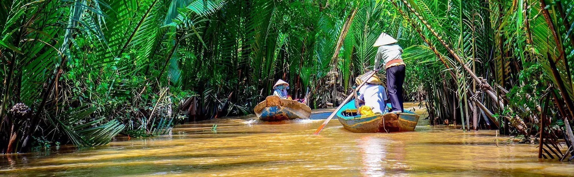 Boats in the Mekong Delta