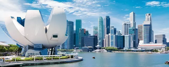 Singapore skyline on a sunny day
