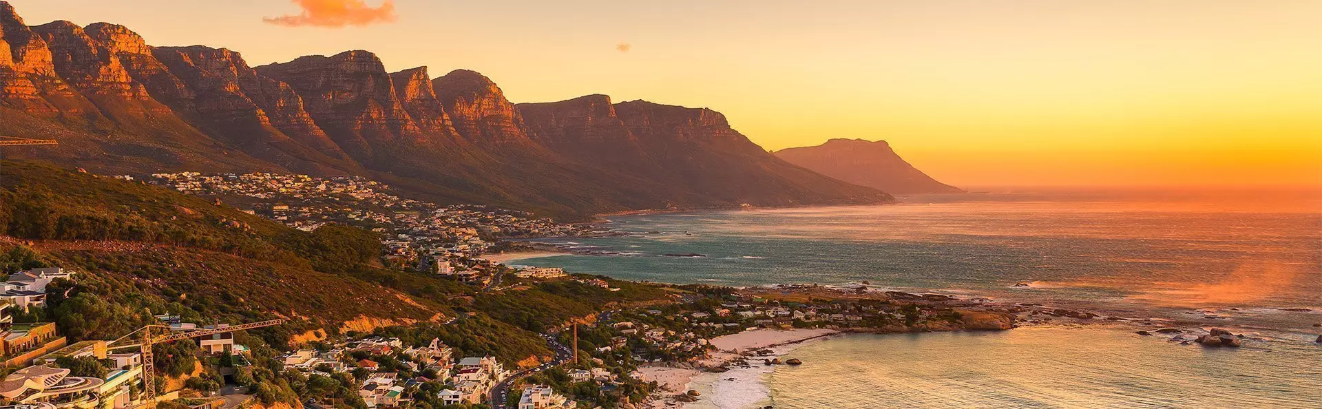 View of Cape Town at sunset