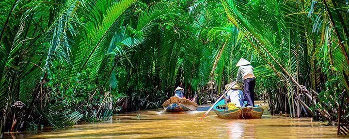 Boats in the Mekong Delta