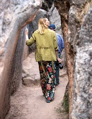 Woman exploring Cusco in Peru