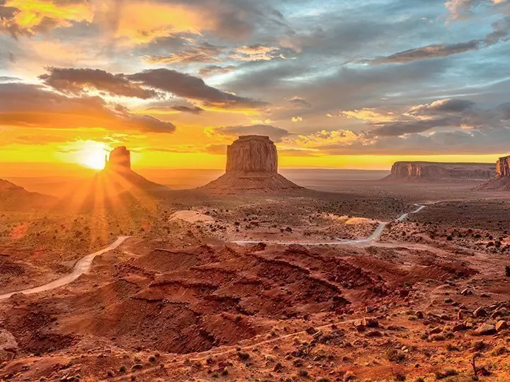 Sunrise at Monument Valley in Arizona, USA